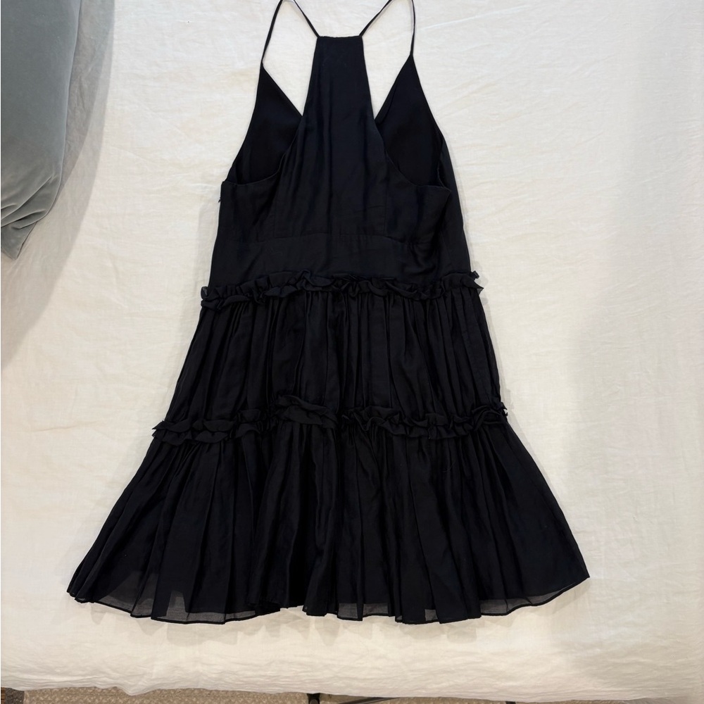 Cami NYC Black Tiered Spaghetti-Strap Mini Dress